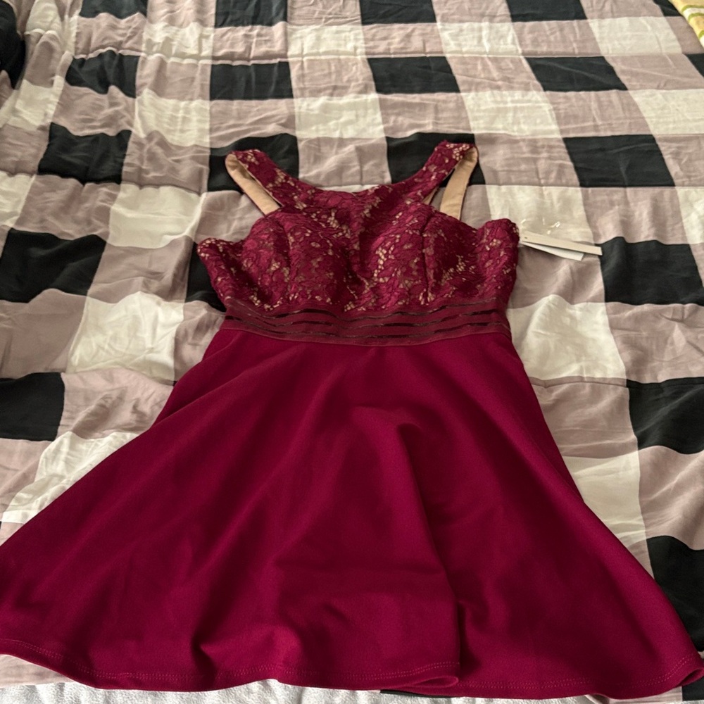 Speechless Burgundy Mini Dress